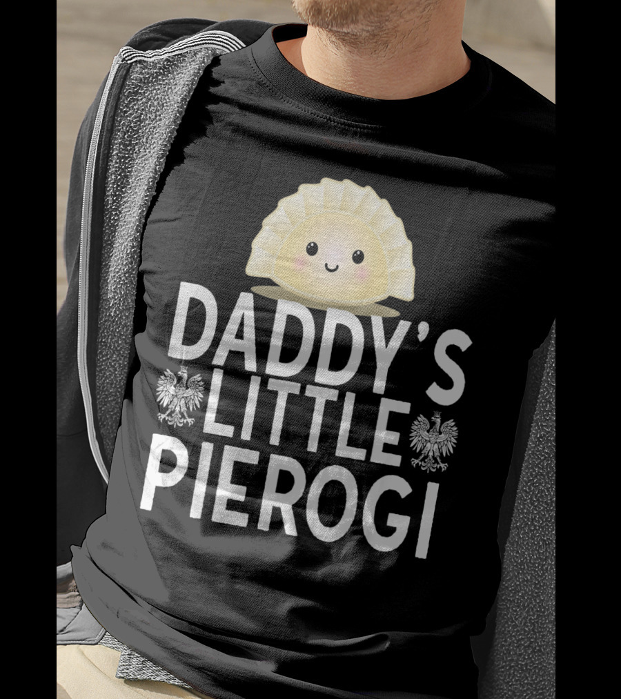 Daddy's Little Pierogi Kids Dyngus Day Polish Heritage Cute Emblem T-Shirt