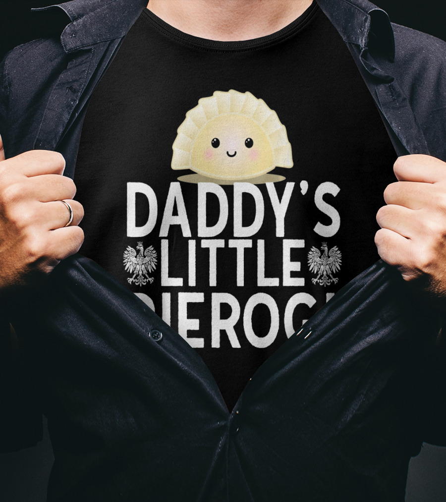 Daddy's Little Pierogi Kids Dyngus Day Polish Heritage Cute Emblem T-Shirt