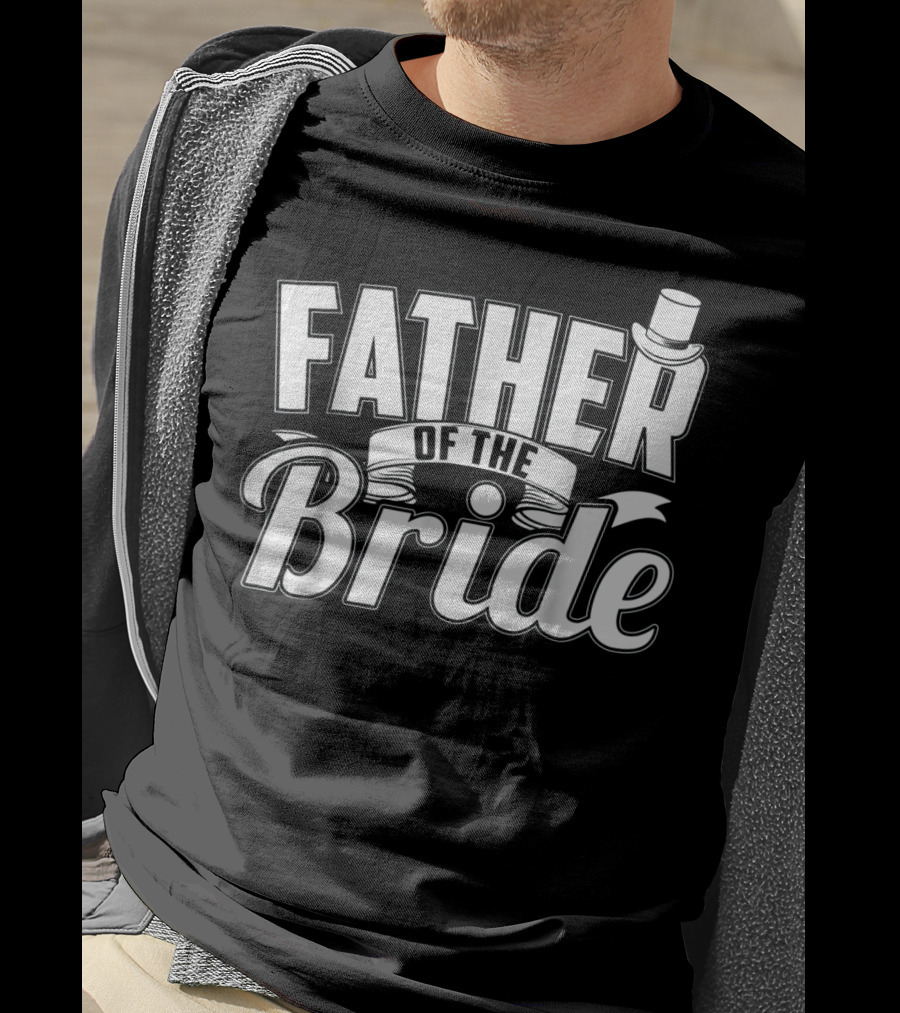 Father Of The Bride Top Hat Elegant Wedding T-Shirt