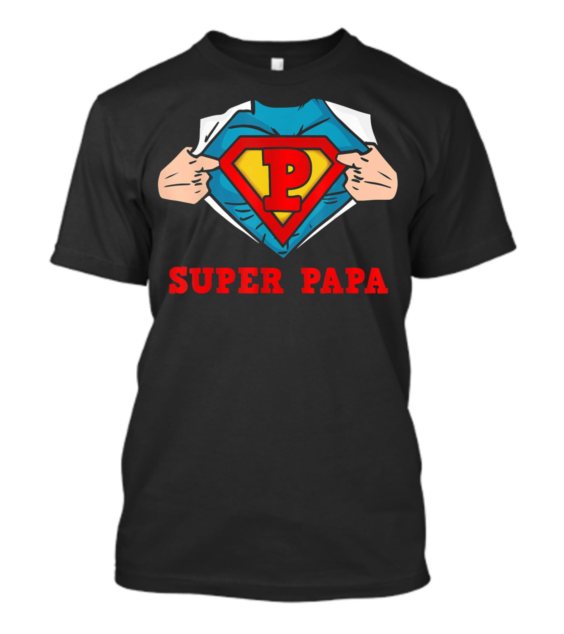Superhero Super PAPA P T-Shirt