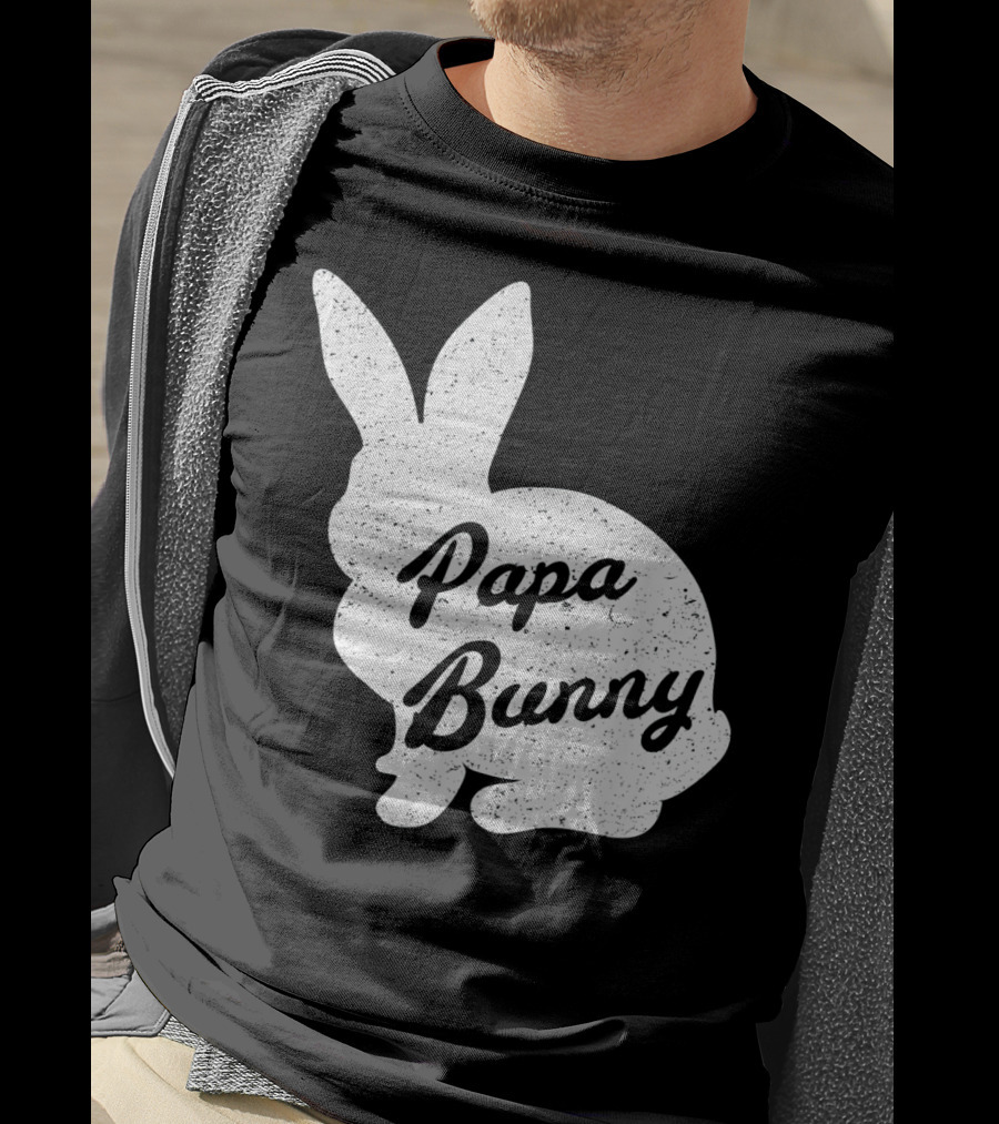 Papa Bunny Funny And Cute Easter Mens T-Shirt