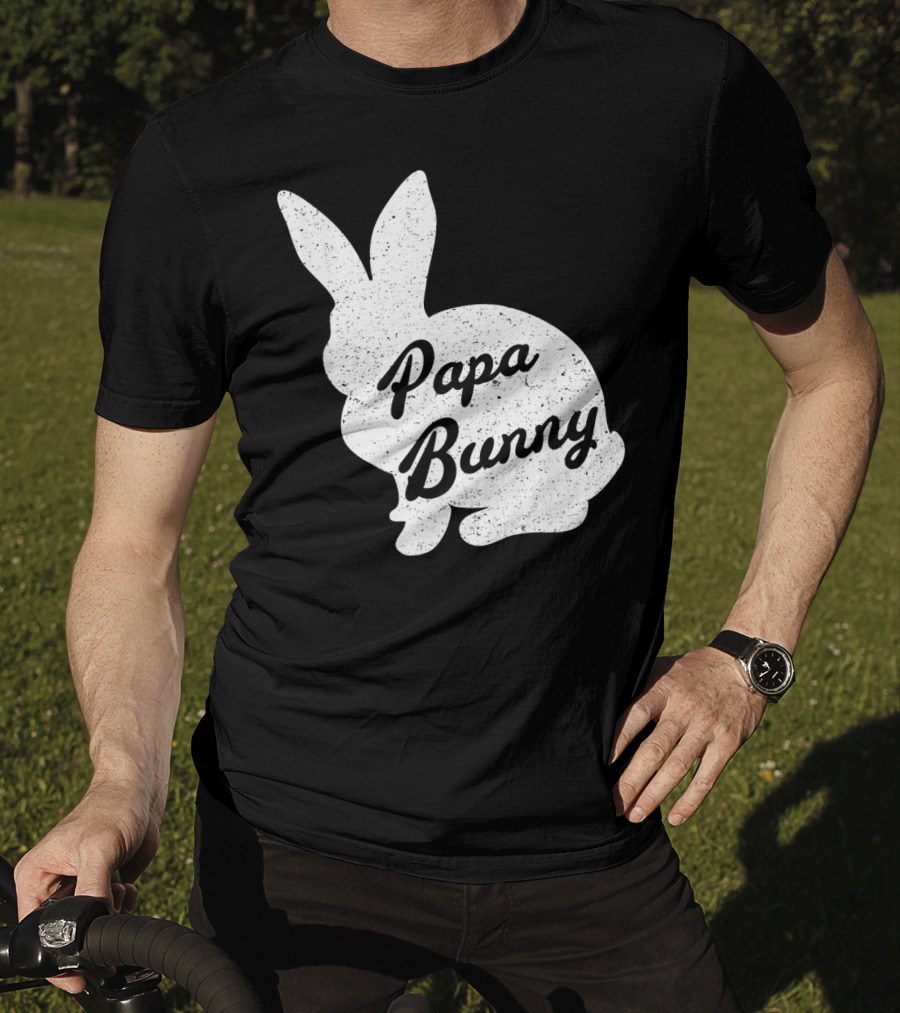 Papa Bunny Funny And Cute Easter Mens T-Shirt