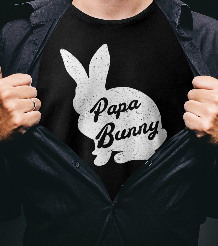Papa Bunny Funny And Cute Easter Mens T-Shirt