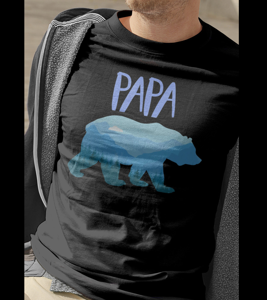 Papa Mountain Bear Mens Papa Bear T-Shirt
