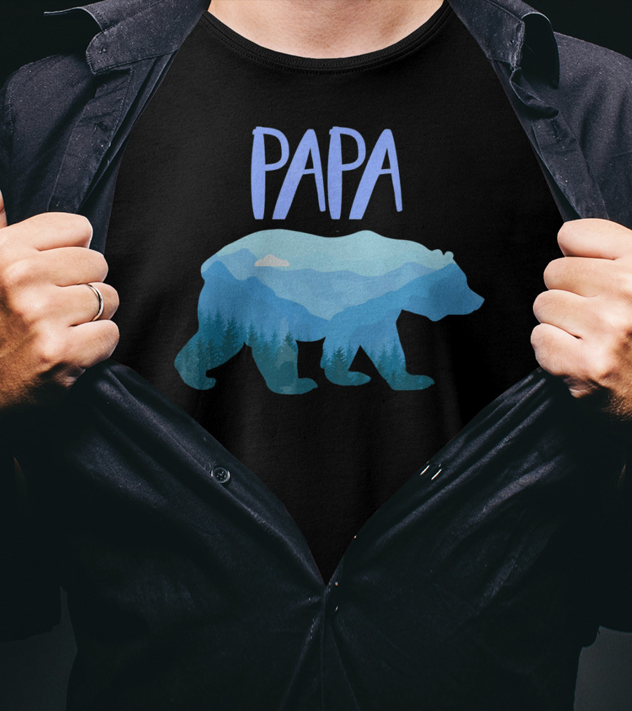 Papa Mountain Bear Mens Papa Bear T-Shirt