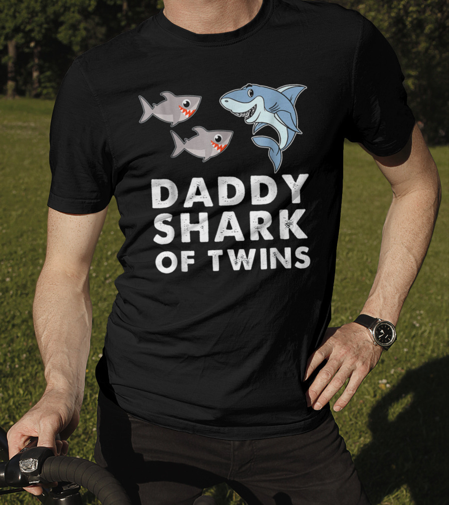 Daddy Shark Of Twins T-Shirt