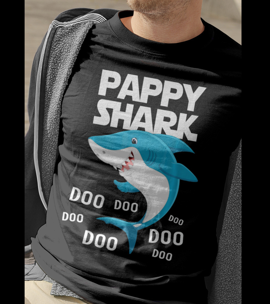 Pappy Shark Doo Doo Doo Grandpa Father's Day T-Shirt