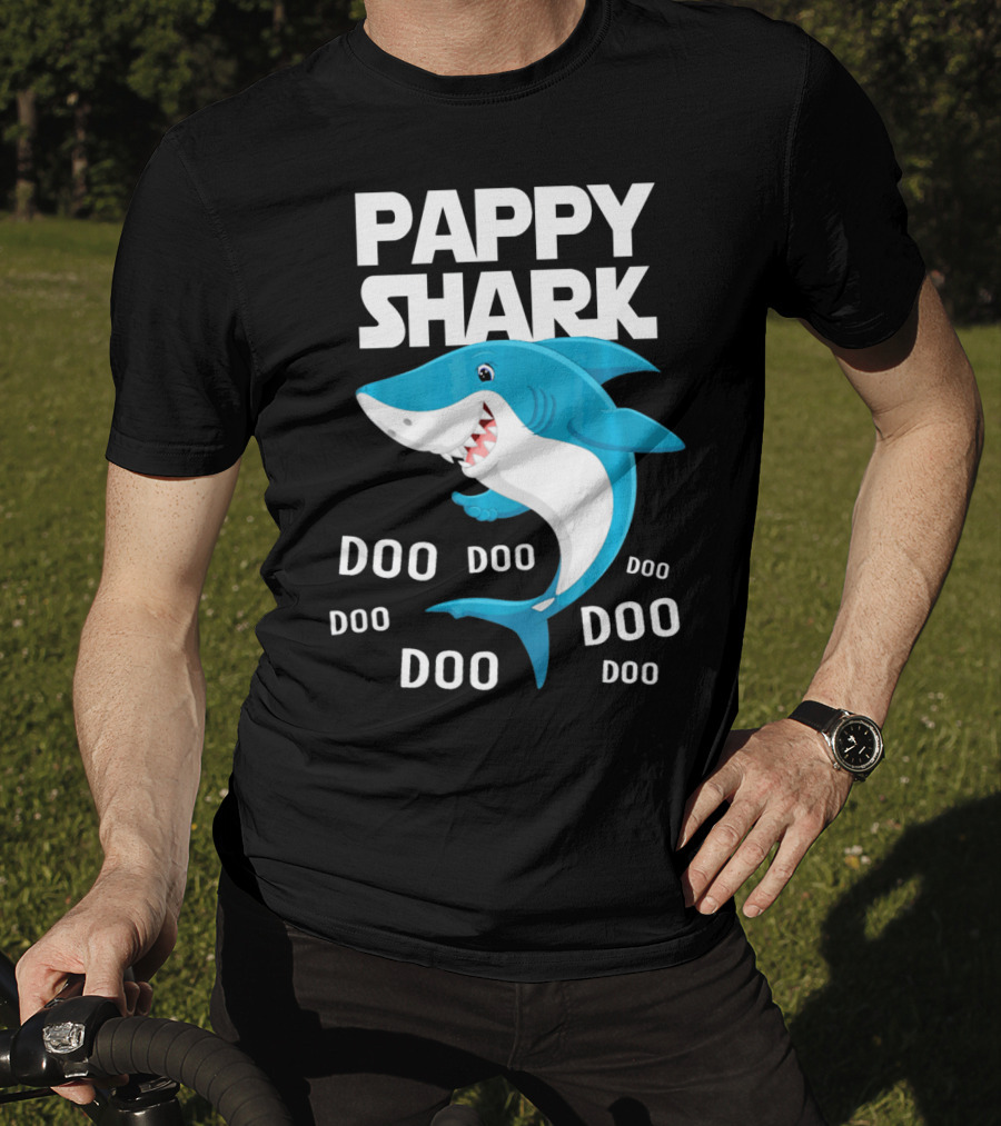 Pappy Shark Doo Doo Doo Grandpa Father's Day T-Shirt