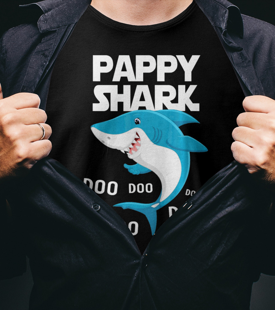 Pappy Shark Doo Doo Doo Grandpa Father's Day T-Shirt