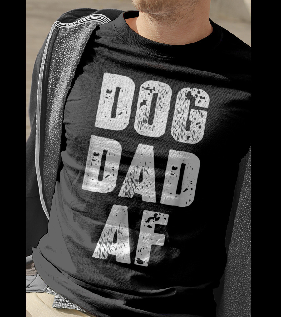 Mens Dog Dad AF Birthday Dad T-Shirt
