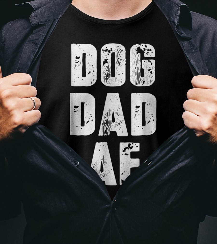 Mens Dog Dad AF Birthday Dad T-Shirt