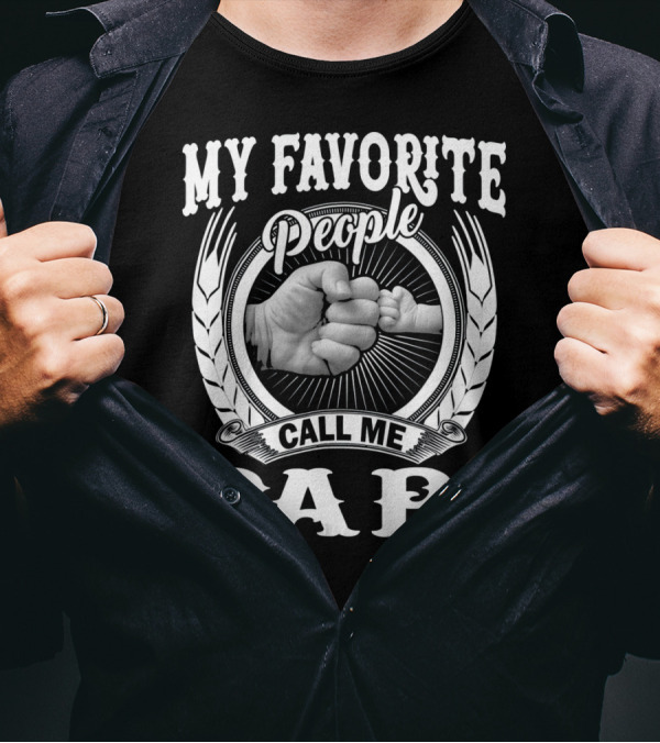 My Favorite People Call Me Papi Fist Bump T-Shirt
