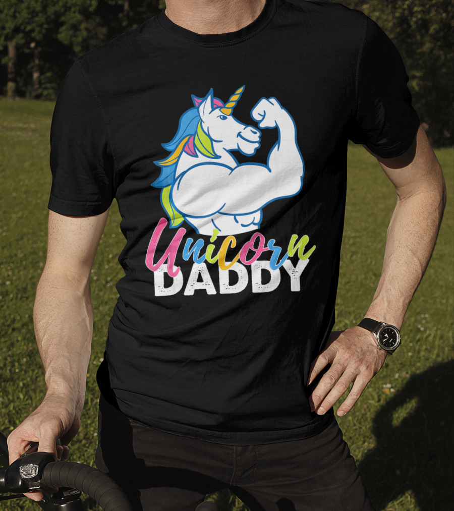 Unicorn Daddy Funny Gym Magic Bodybuil T-Shirt