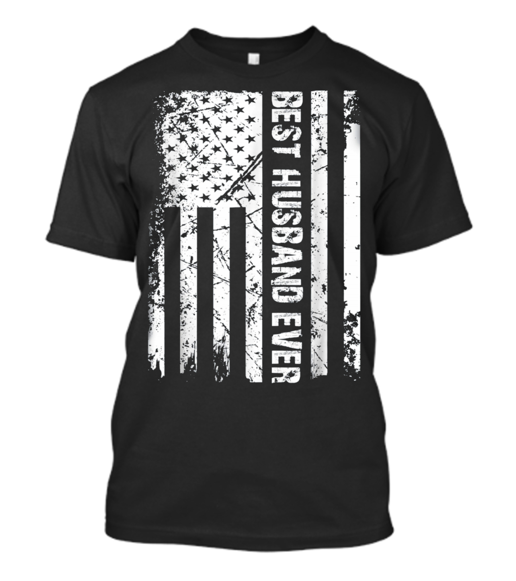 Best Husband Ever Distressed American Flag T-Shirt