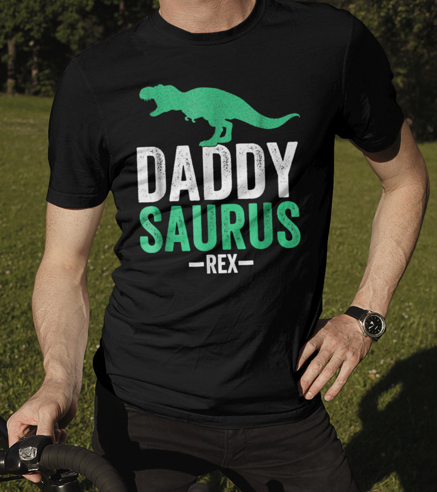 Daddysaurus Rex Funny Dad Mens Dinosaur T-Shirt