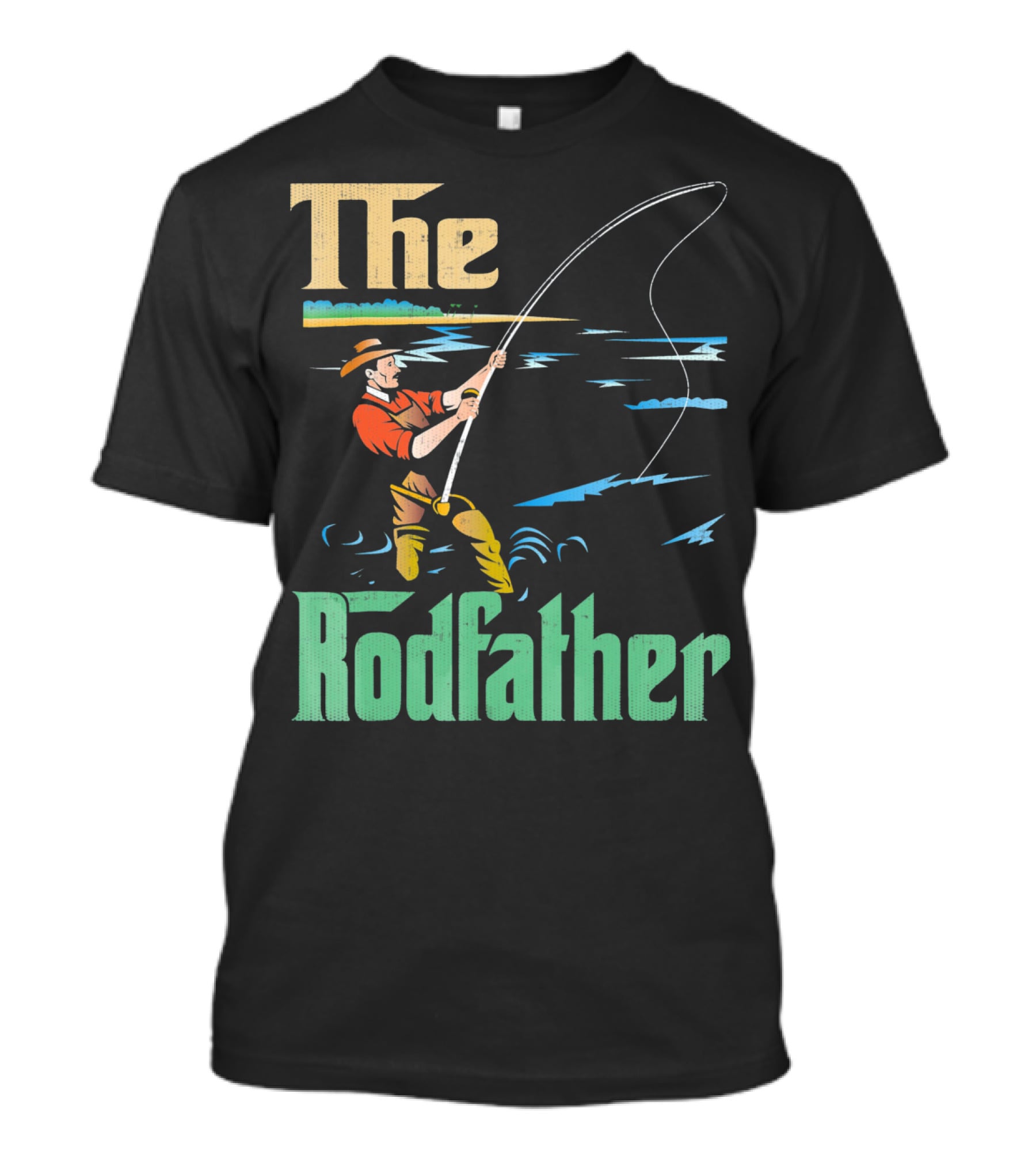 The Rodfather Fishing Fisherman T-Shirt