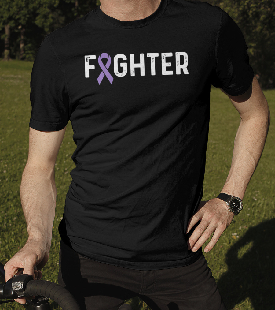 Hodgkins Lymphoma Awareness Fighter Purple T-Shirt