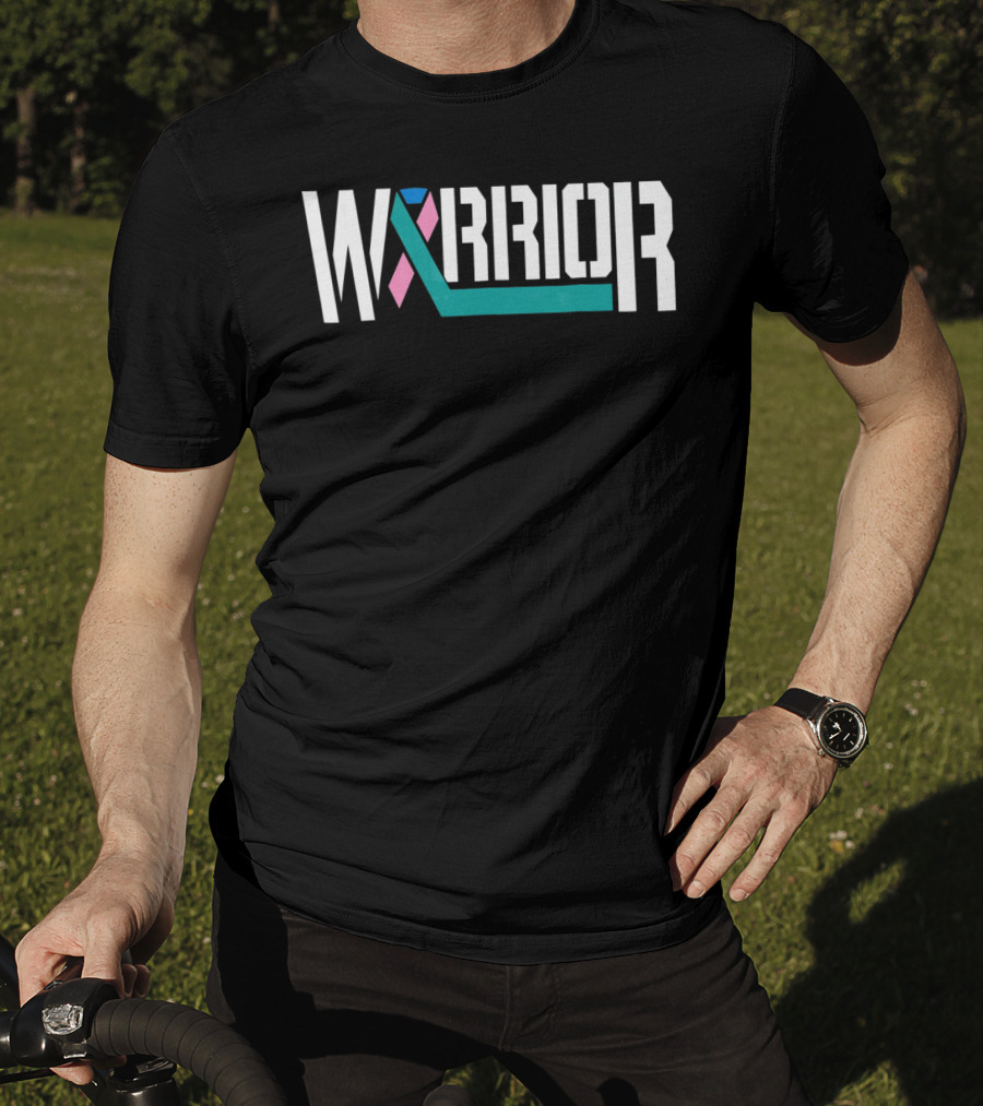 Thyroid Cancer Warrior Ribbon Motivation T-Shirt