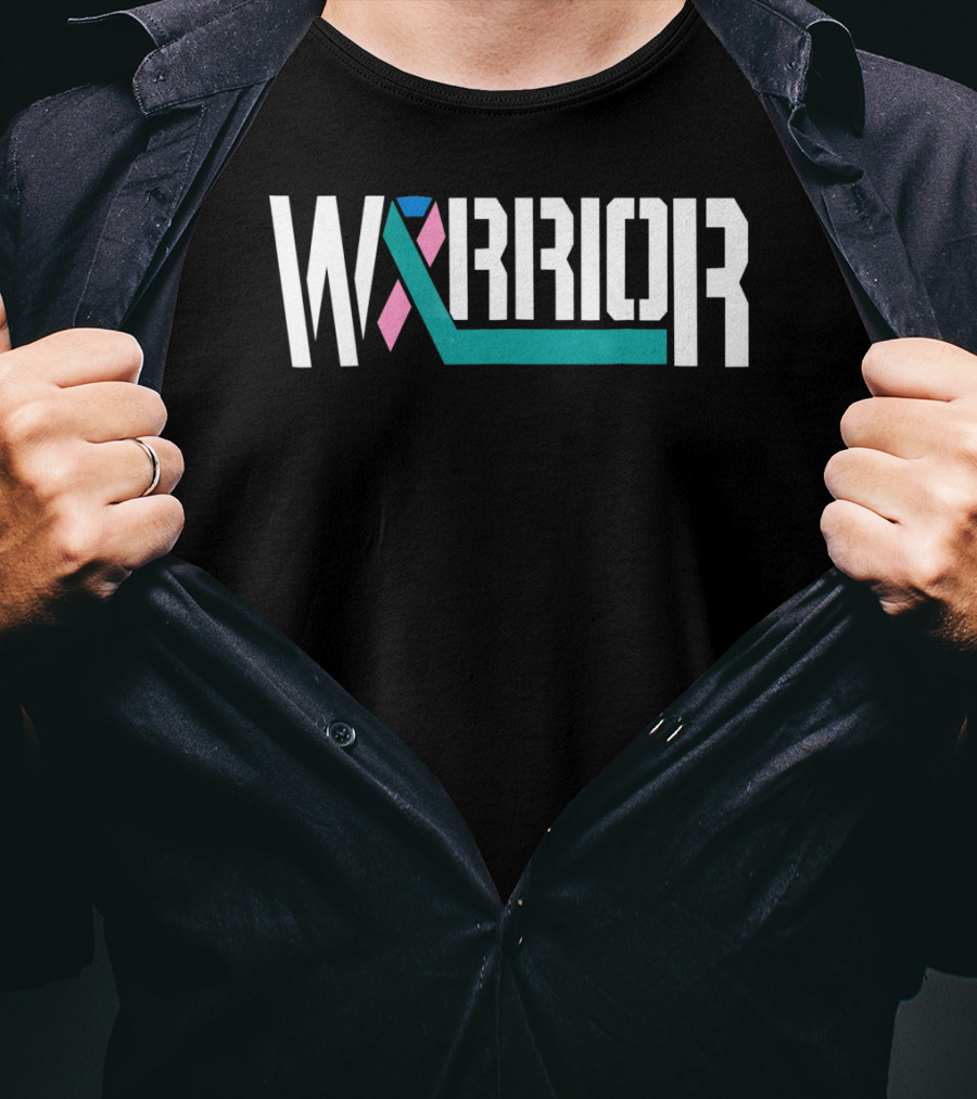 Thyroid Cancer Warrior Ribbon Motivation T-Shirt
