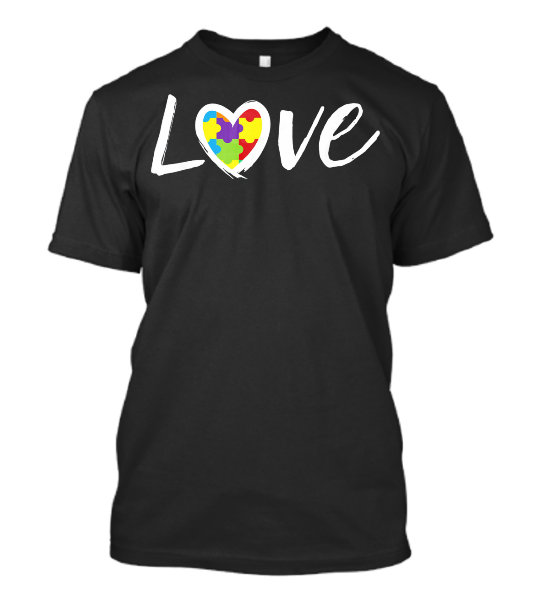 Autism Awareness Puzzle Heart Love T-Shirt