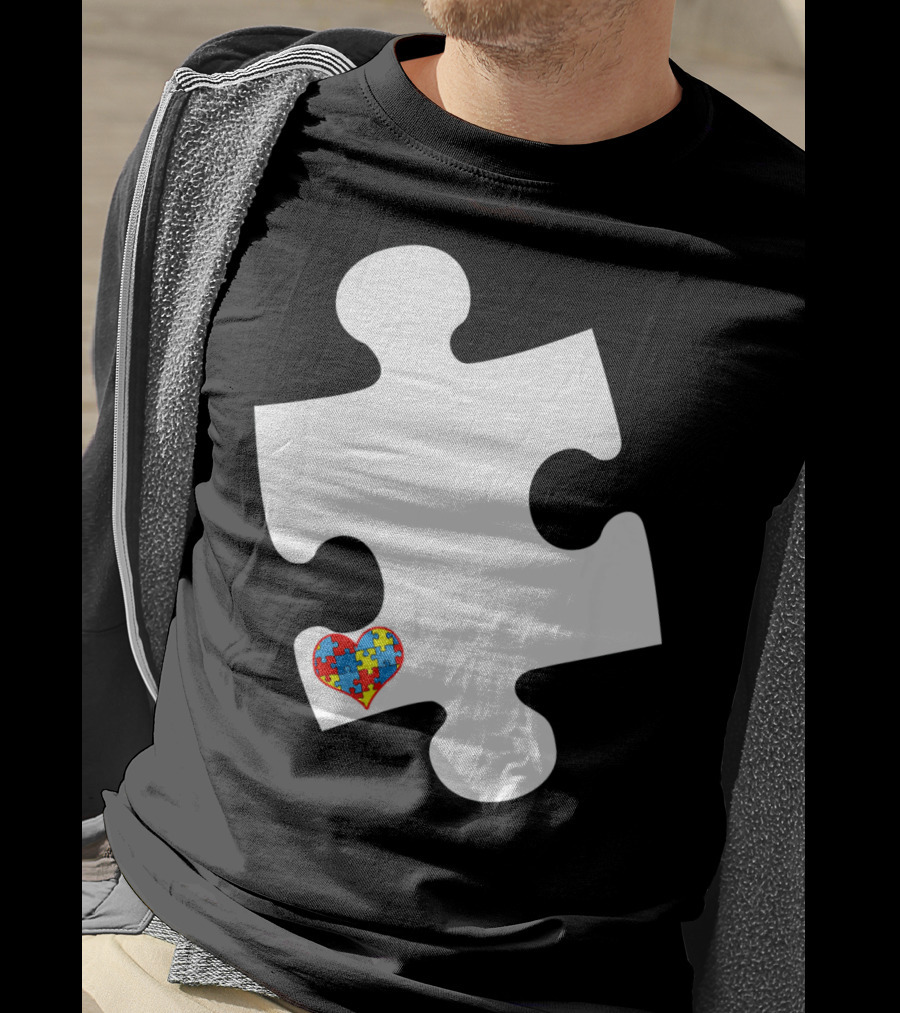Awesome Love Autism Awareness Puzzle Heart Piece T-Shirt