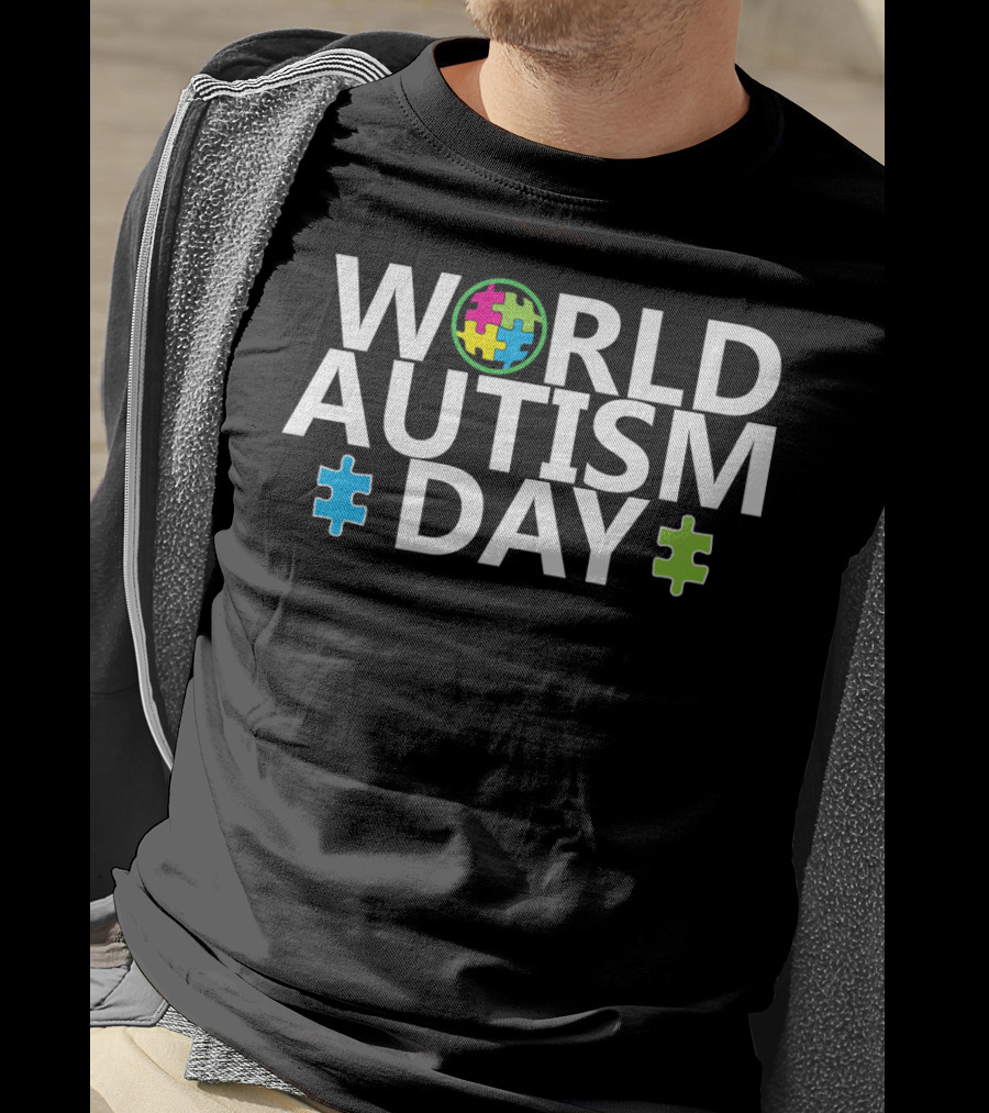 World Autism Day April 2nd Puzzle Symbol Awareness T-Shirt