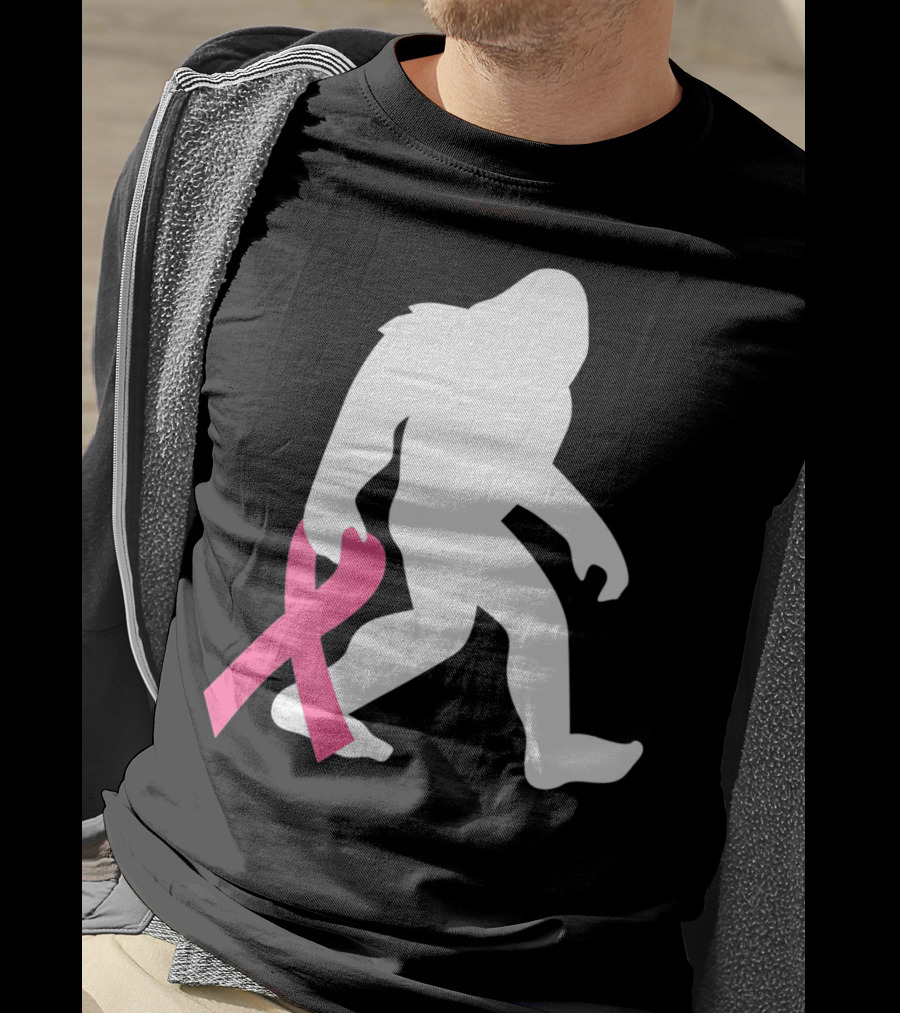 Breast Cancer Awareness Bigfoot Pink T-Shirt