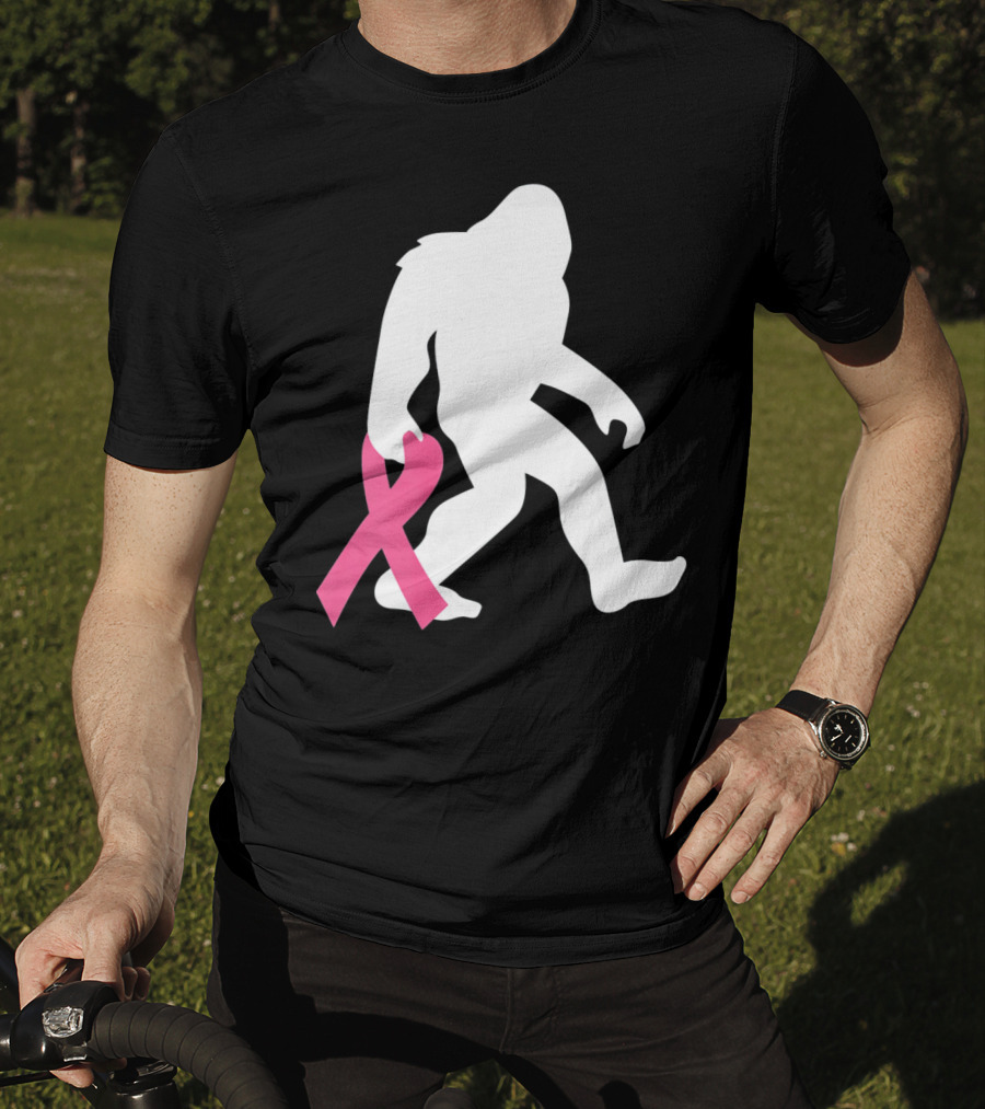 Breast Cancer Awareness Bigfoot Pink T-Shirt
