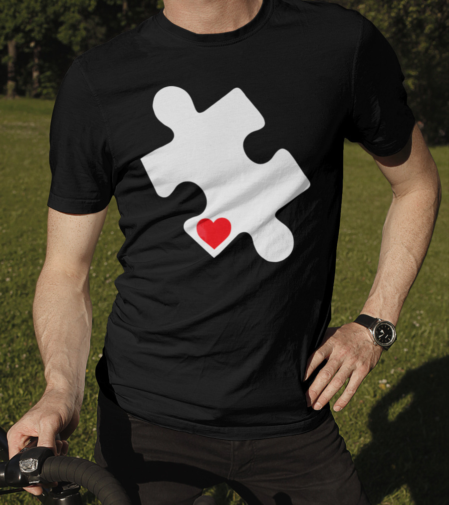 Love Autism Awareness Puzzle Heart T-Shirt
