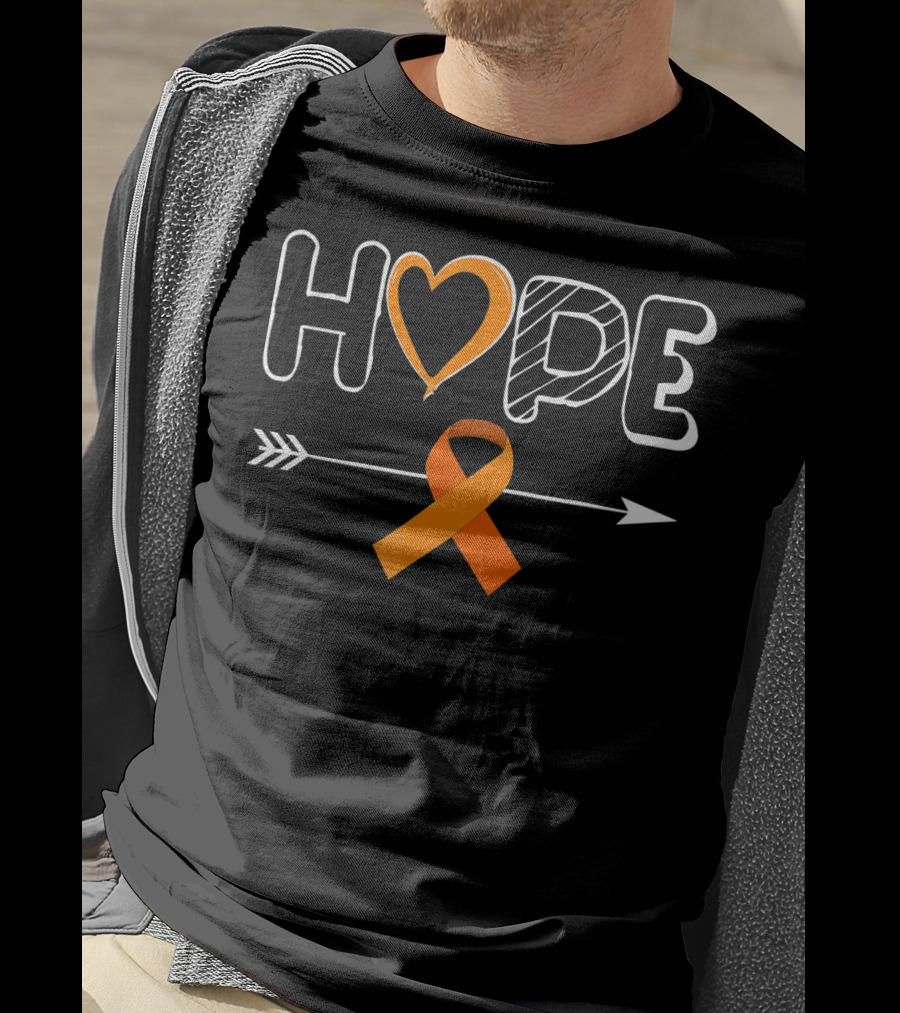 HOPE Orange Ribbon Awareness For Multiple Sclerosis T-Shirt