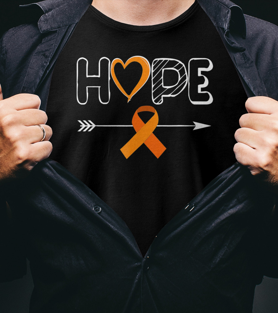 HOPE Orange Ribbon Awareness For Multiple Sclerosis T-Shirt