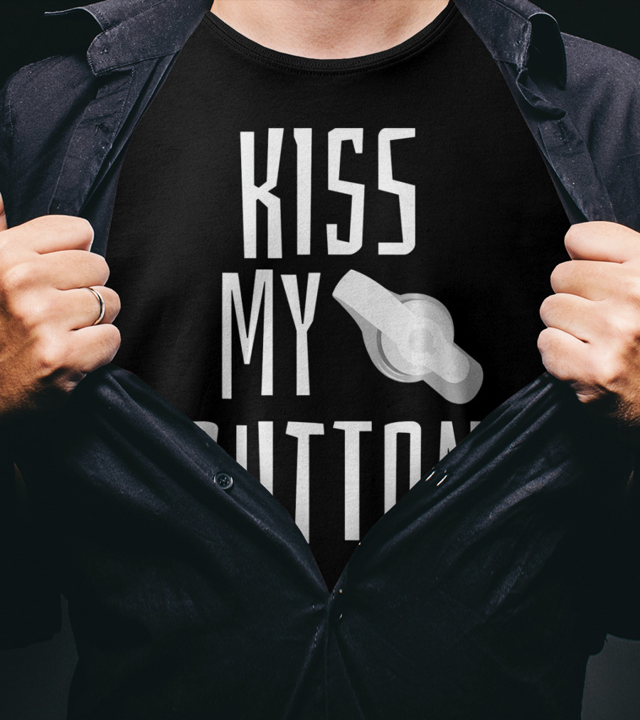 Kiss My Button Feeding Tube Awareness Tu T-Shirt