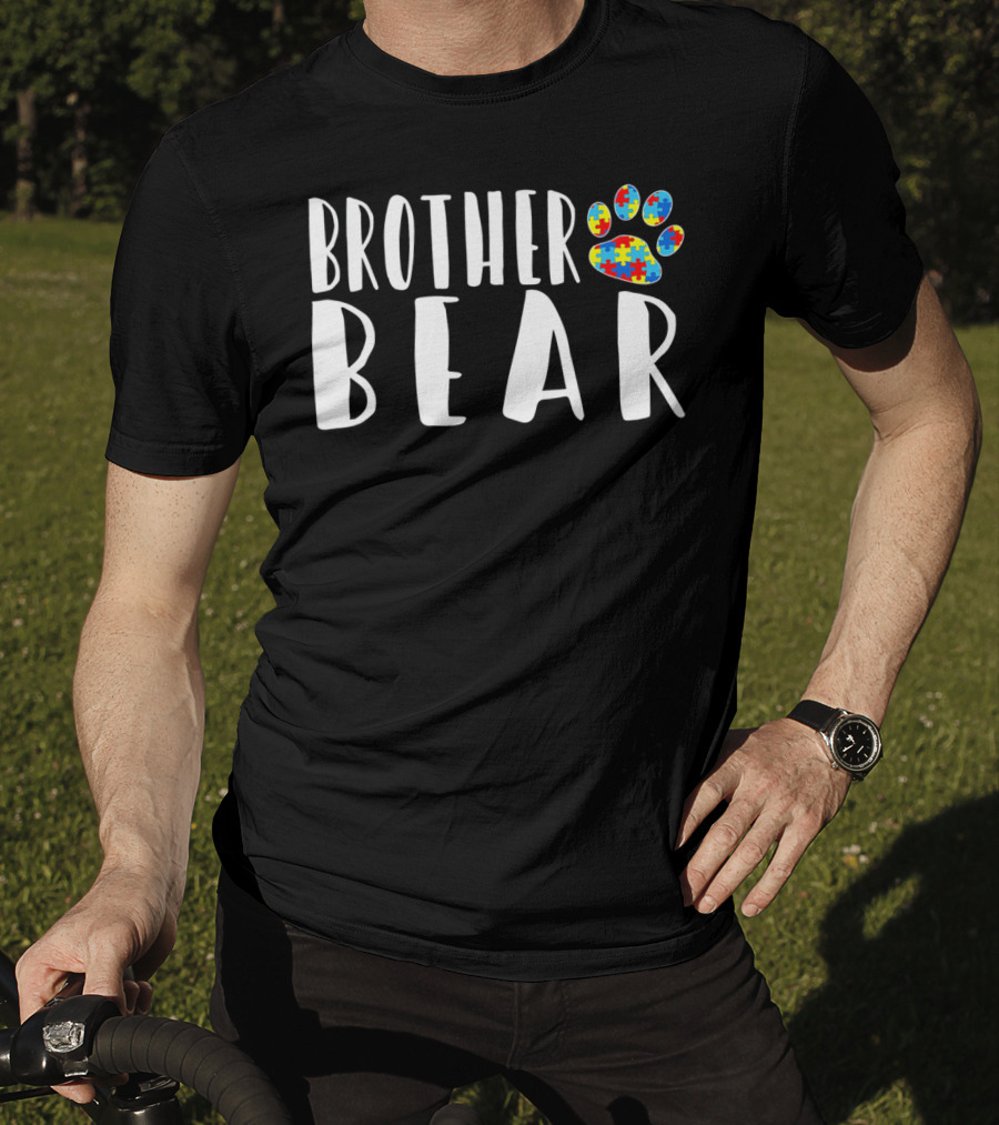 Brother Bear Autism Puzzle Pawprint Awareness T-Shirt