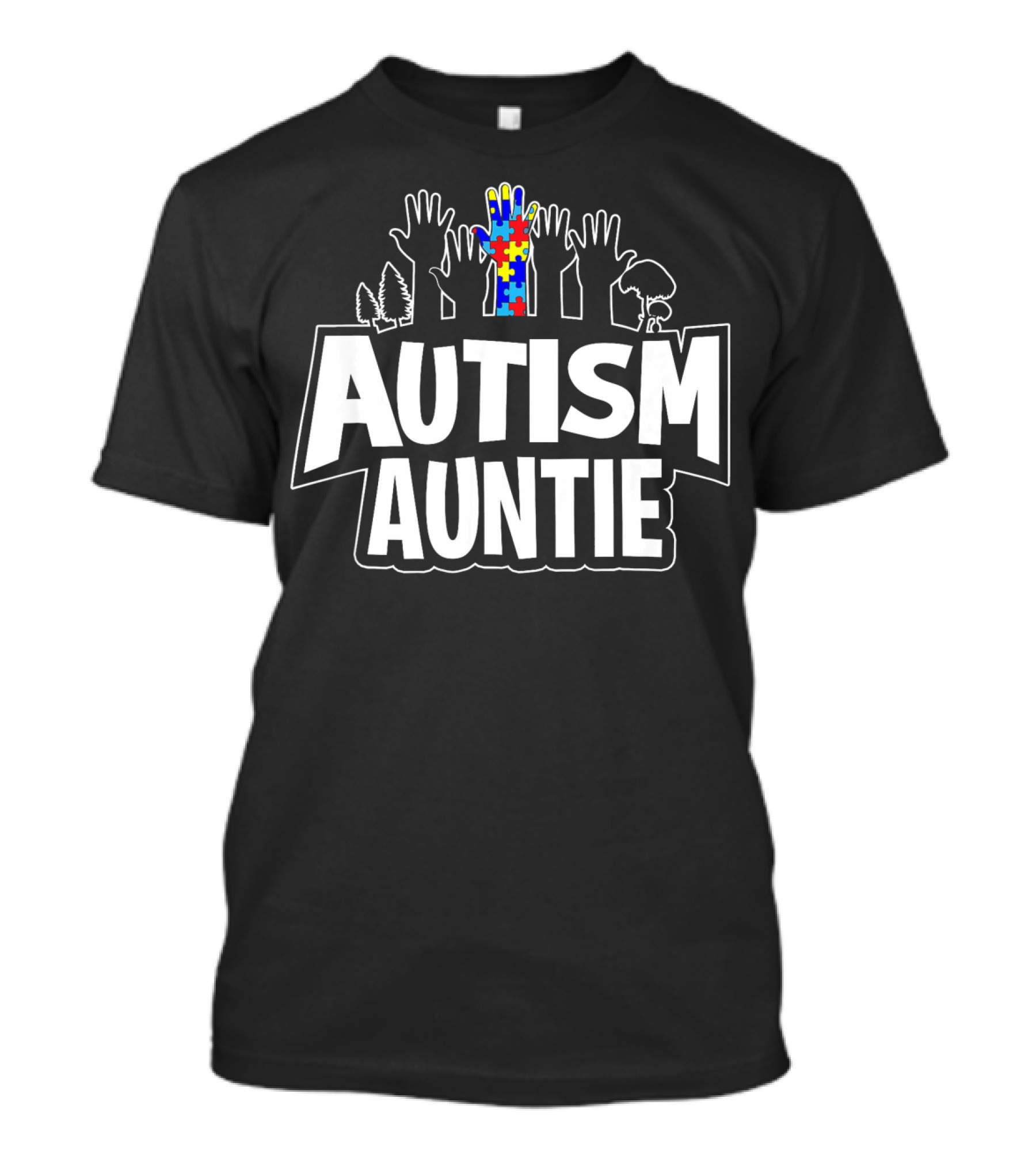 Autism Auntie Cool Autistic Awareness T-Shirt