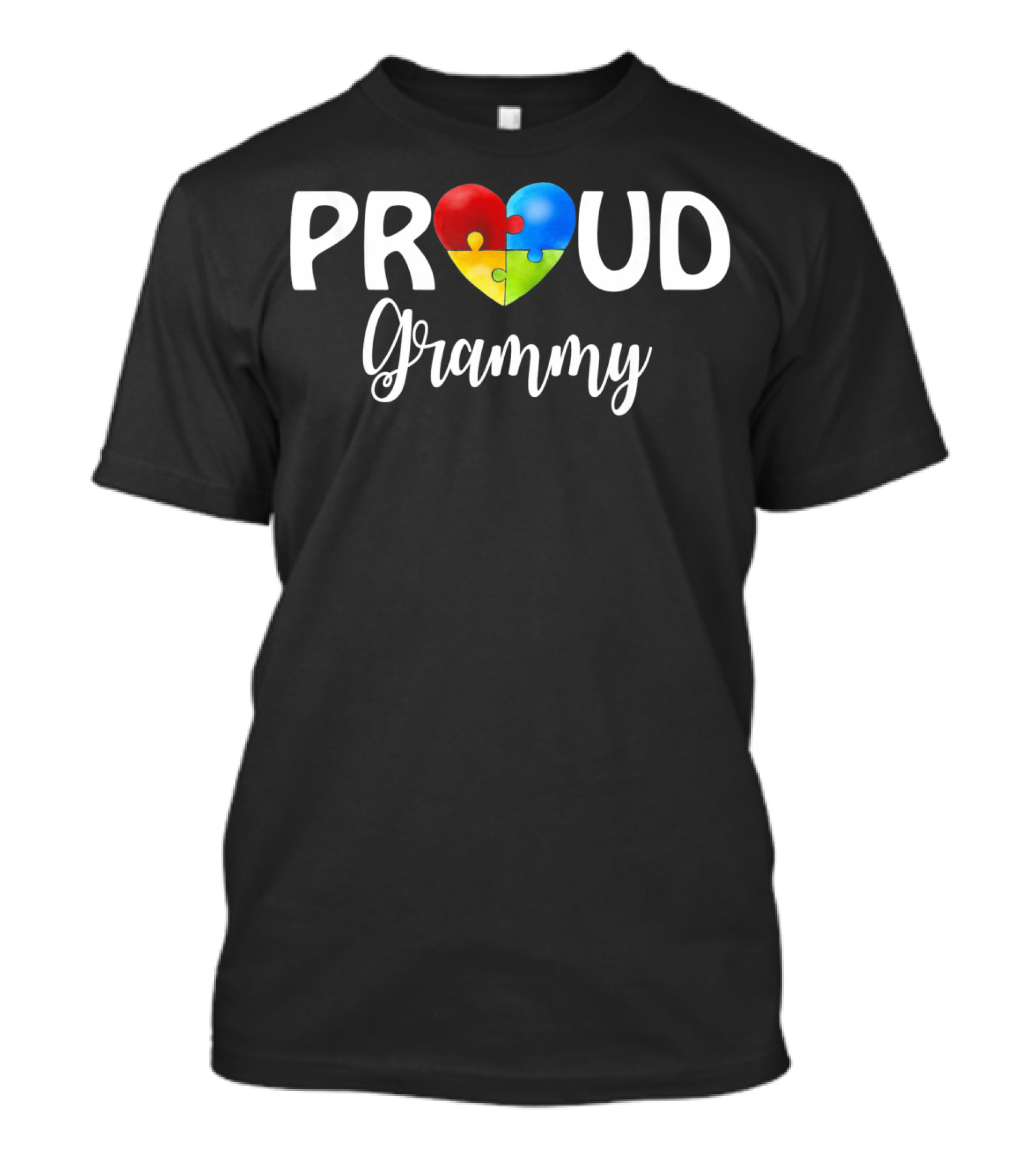 Proud Grammy Puzzle Heart Autism T-Shirt