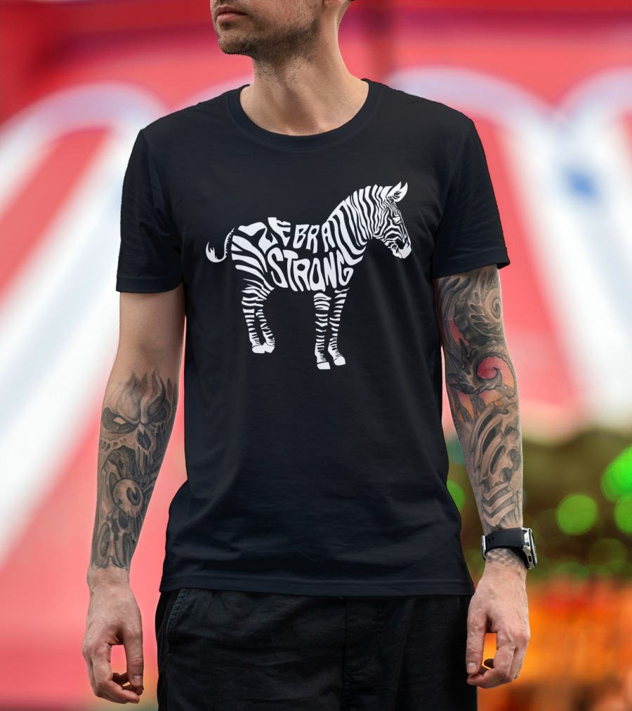 Cute Zebra Strong Ehlers Danlos Syndrome Awareness T-Shirt