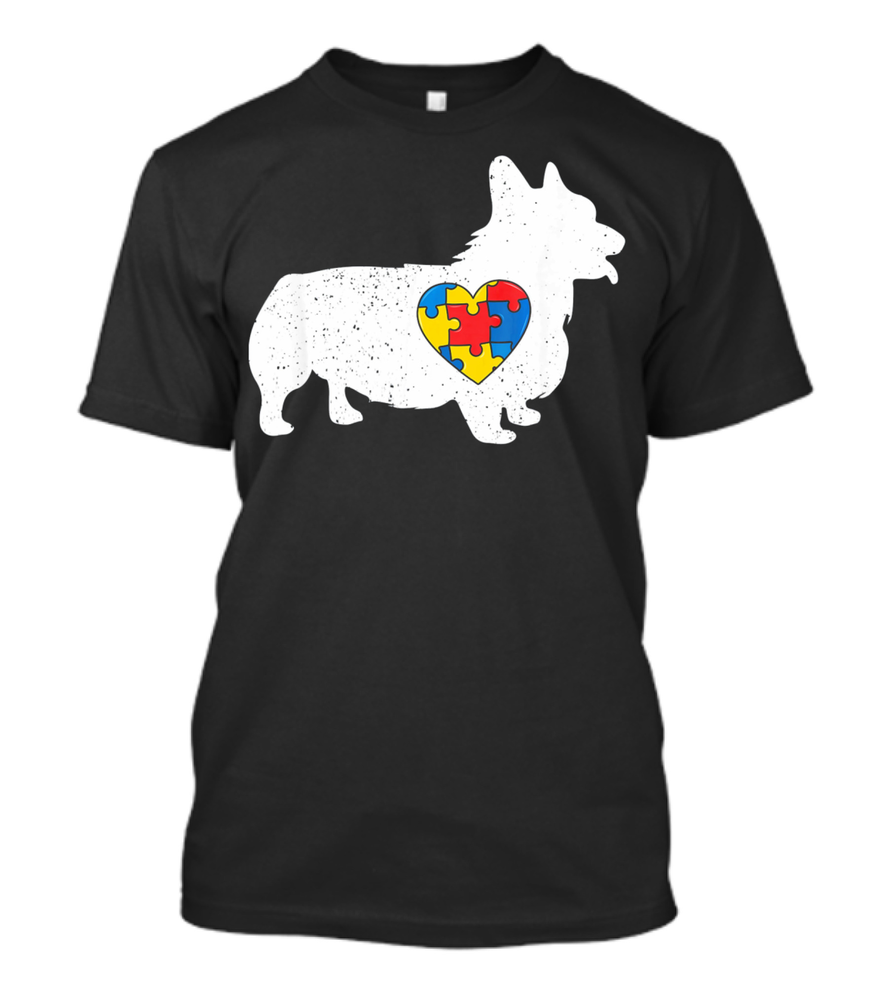 Corgi Puzzle Heart Autism Awareness T-Shirt