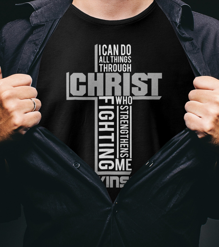 I Can Do All Things Through Christ Who Strengthens Me Fighting Parkinson's T-Shirt