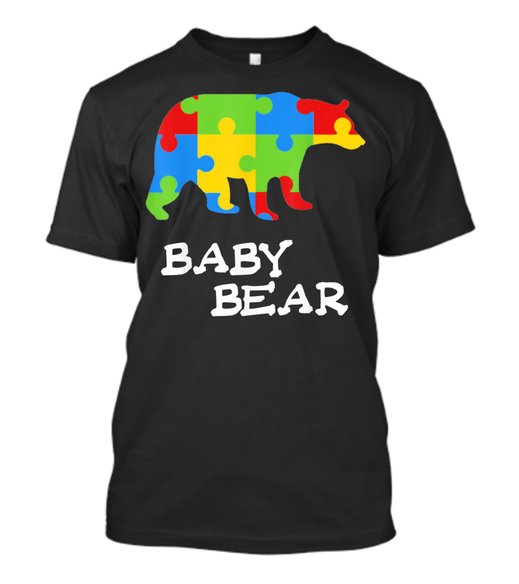 Autism Awareness Baby Bear Puzzle Design For Boy T-Shirt