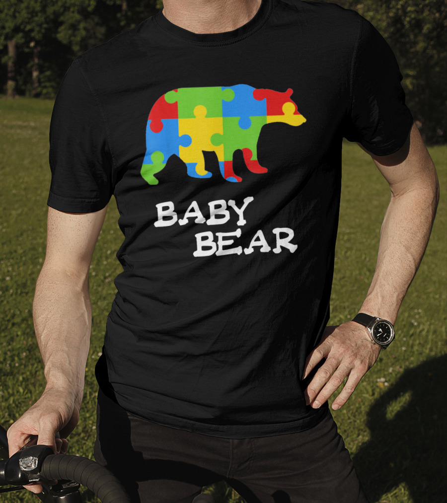 Autism Awareness Baby Bear Puzzle Design For Boy T-Shirt