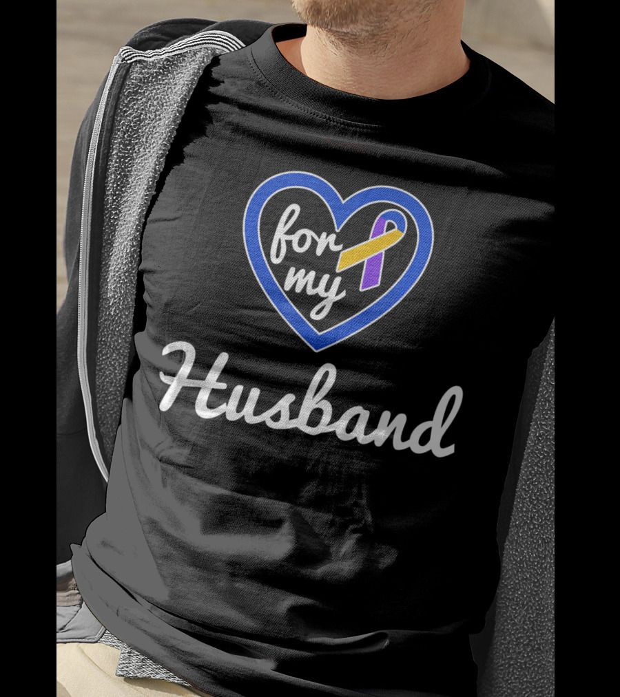 Bladder Cancer Awareness For My Husband With Heart T-Shirt