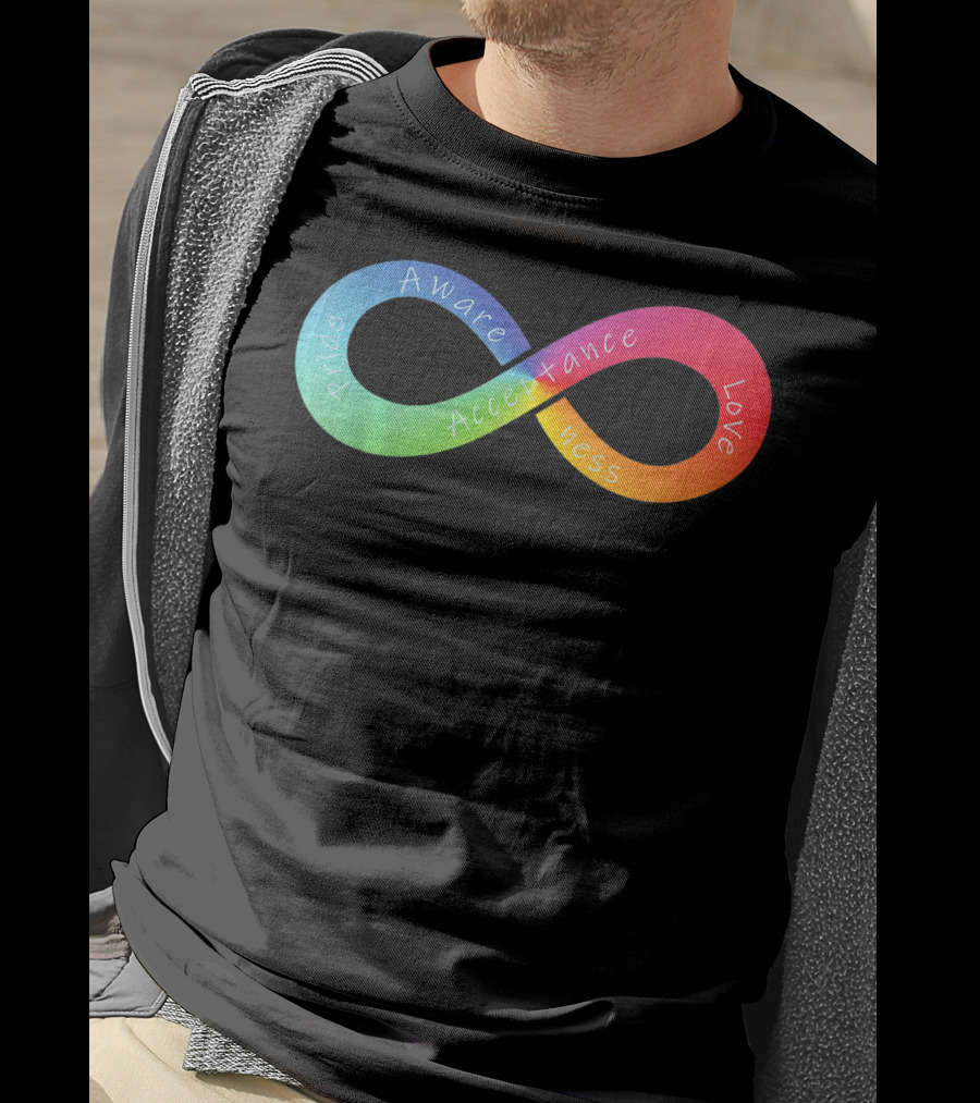 Pride Awareness Acceptance Love Rainbow Infinity Autism Awareness T-Shirt