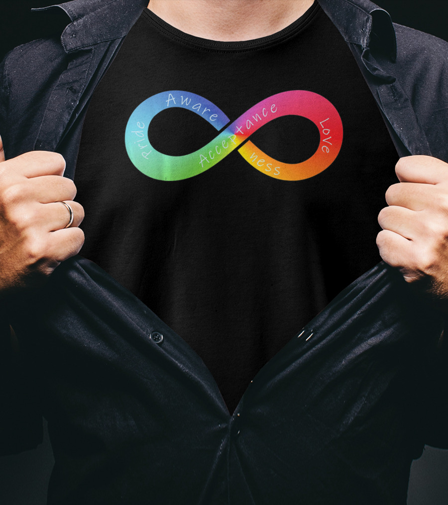 Pride Awareness Acceptance Love Rainbow Infinity Autism Awareness T-Shirt