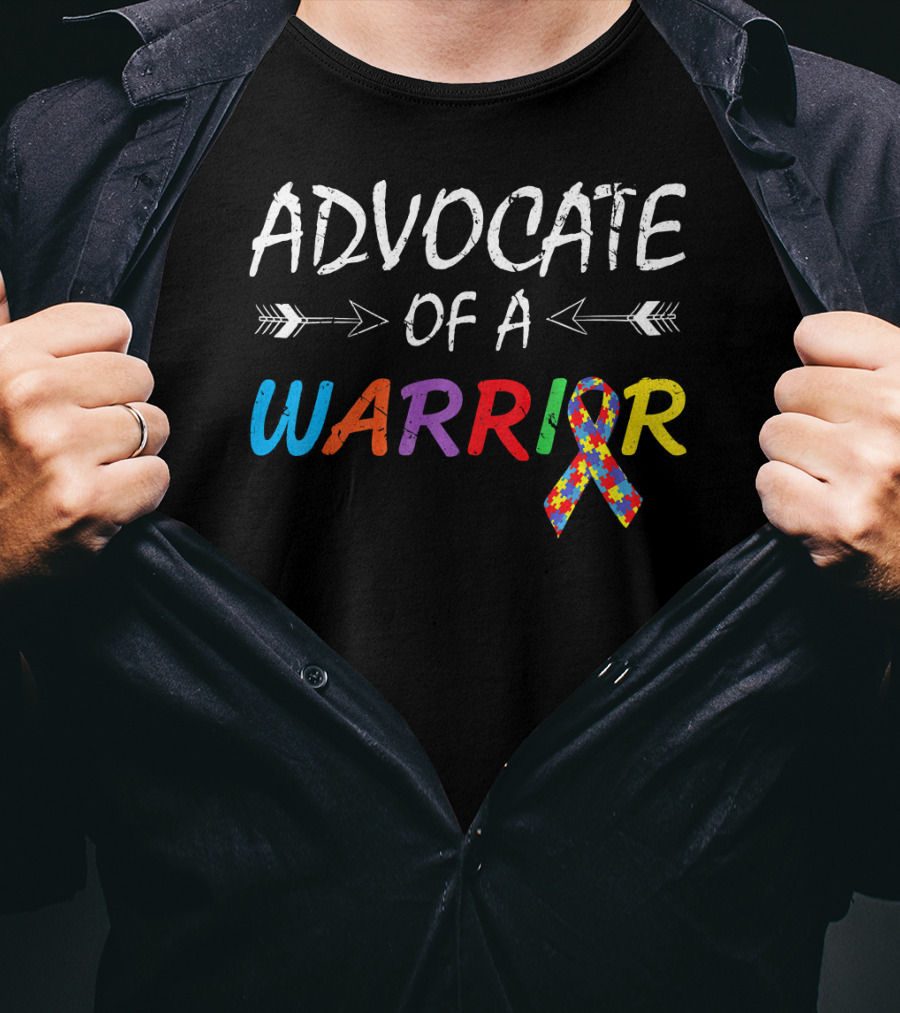 Advocate Of A Warrior Autism Awareness Puzzle T-Shirt
