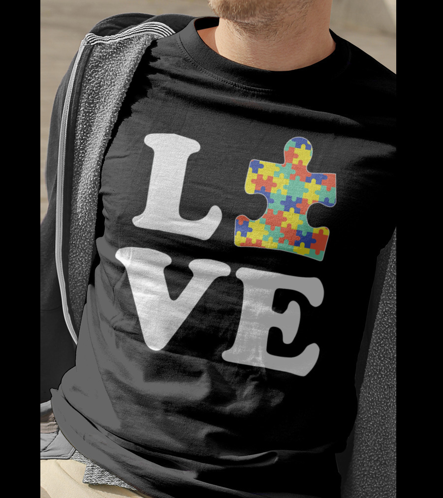 Love Autism Awareness Puzzle T-Shirt