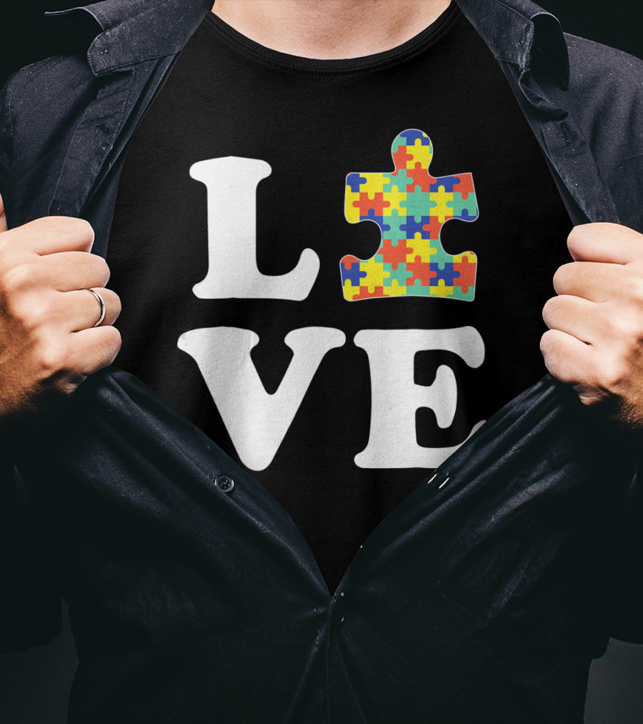 Love Autism Awareness Puzzle T-Shirt