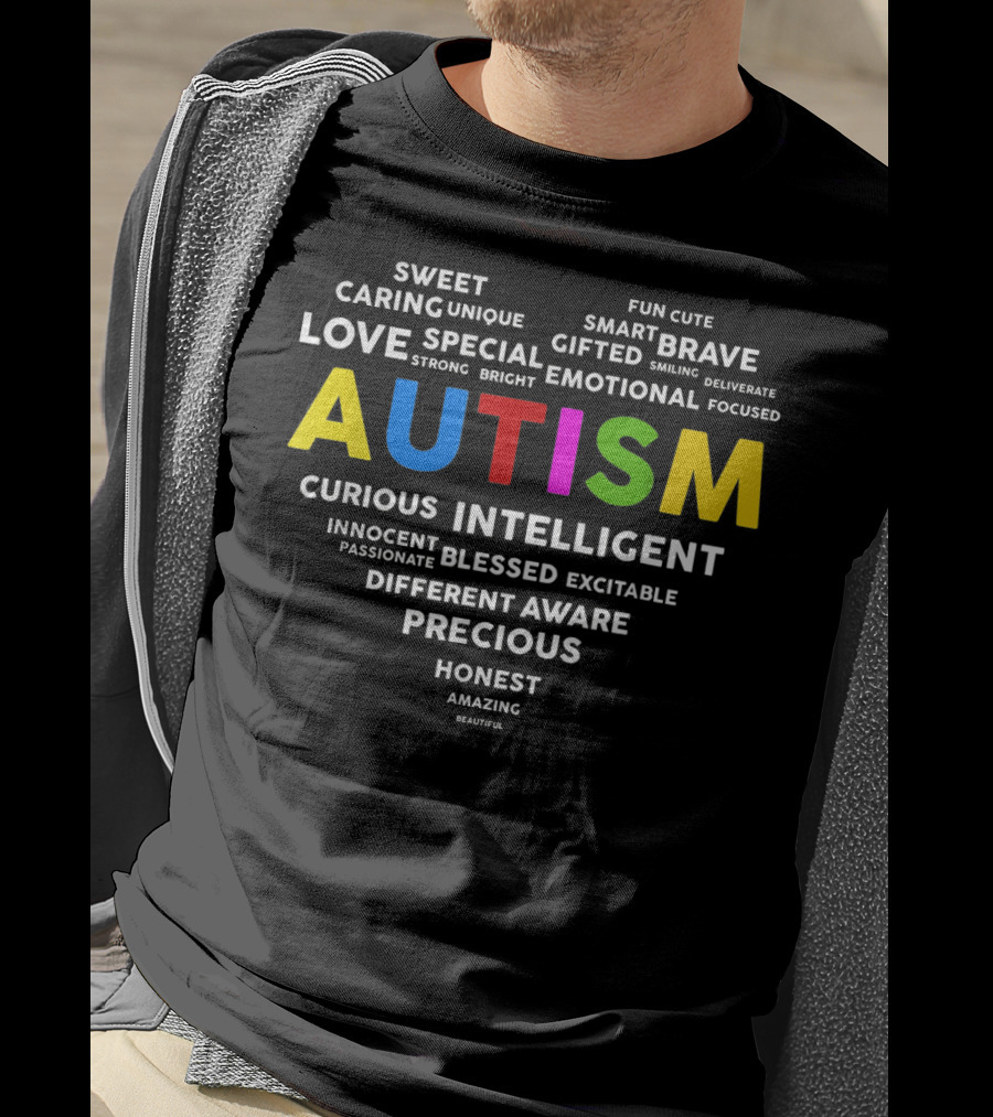 Autism Awareness Heart Love Brave Gifted Intelligent Blessed Precious T-Shirt