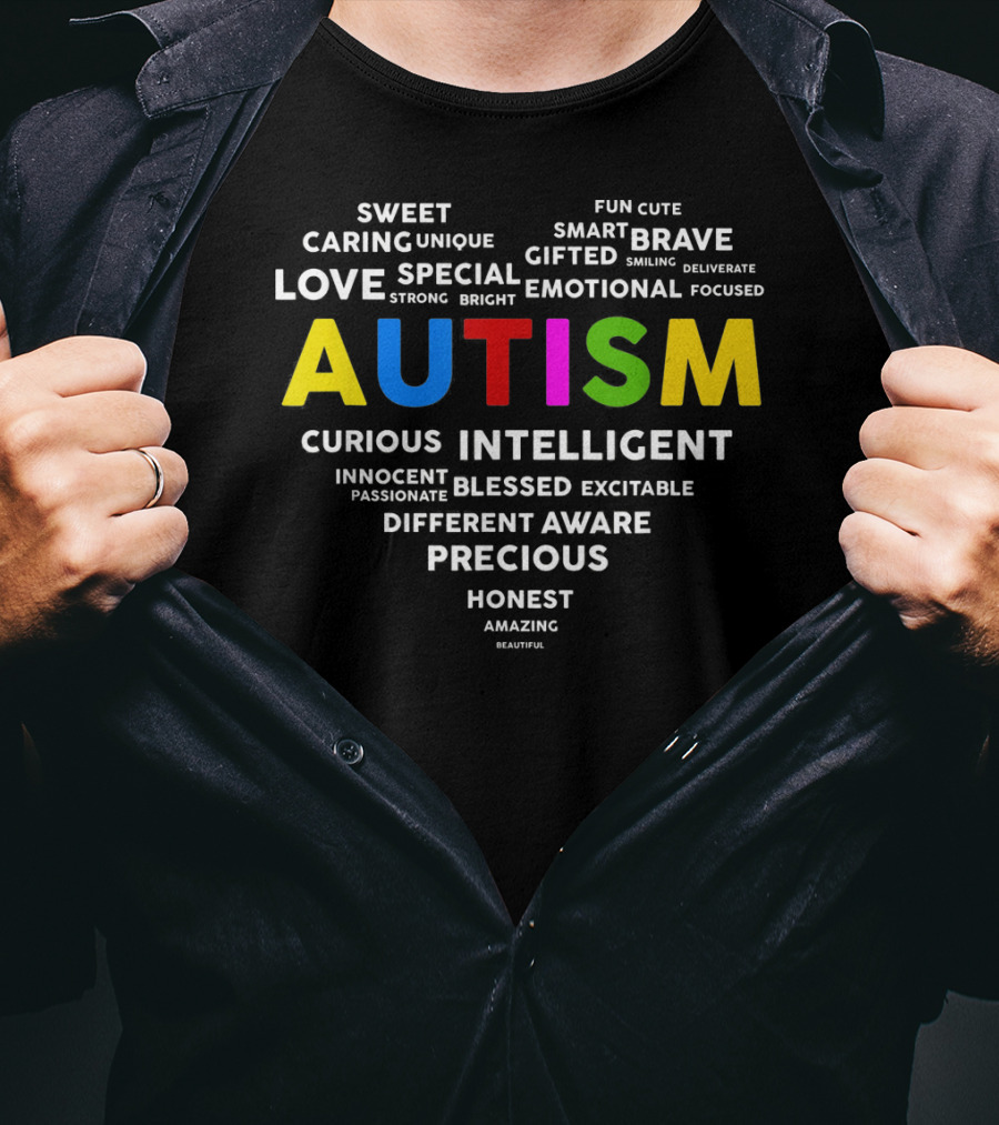 Autism Awareness Heart Love Brave Gifted Intelligent Blessed Precious T-Shirt