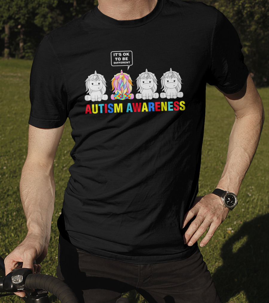 Autism Awareness Unicorn It's OK To Be Different T-Shirt