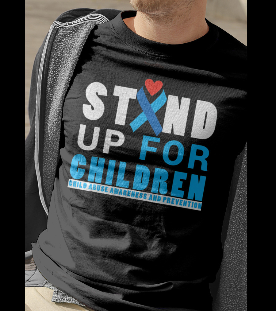 STAND UP FOR CHILDREN Child Abuse Awareness And Prevention T-Shirt